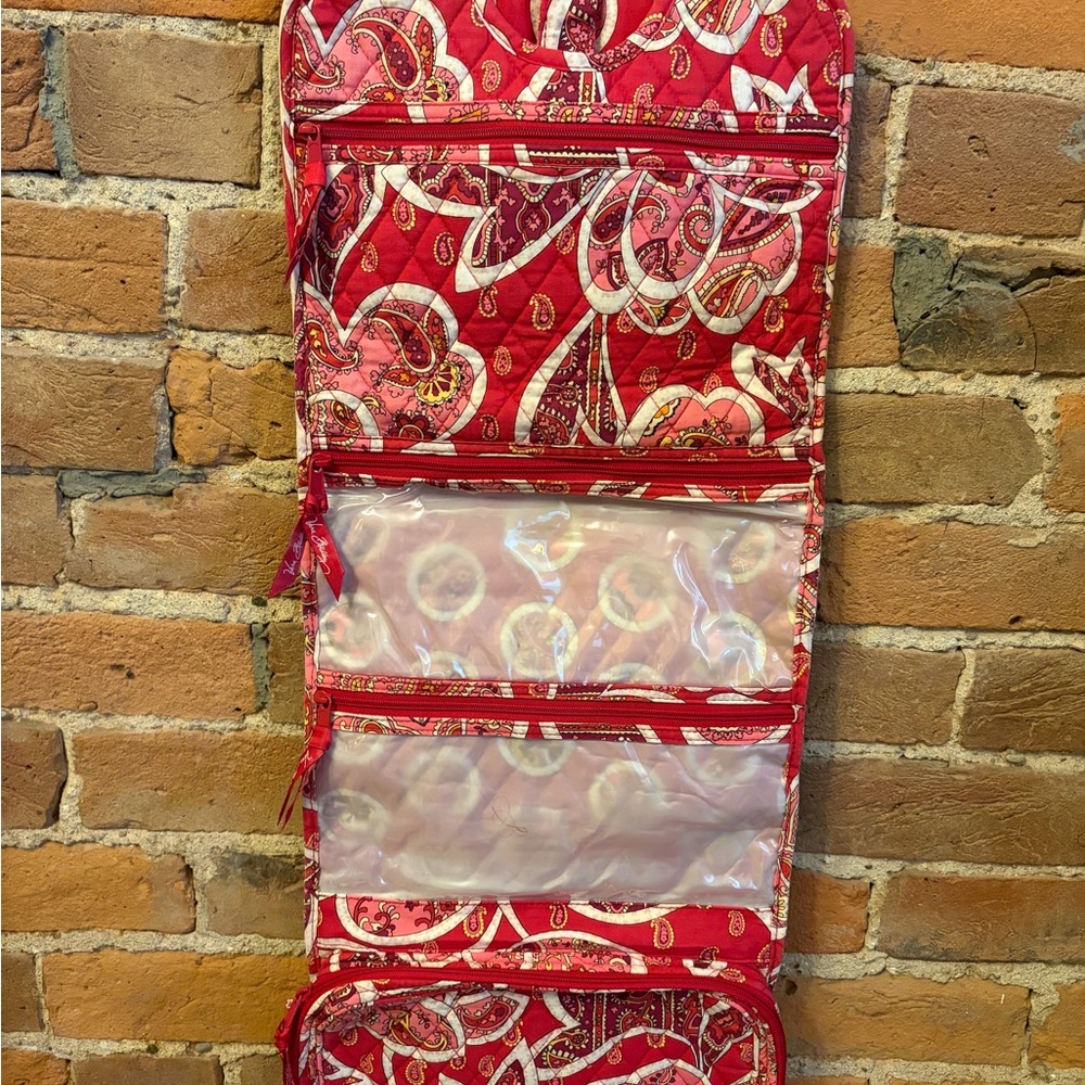 Vera Bradley Rosy Posies Hanging Travel Cosmetic/Toiletries Organizer